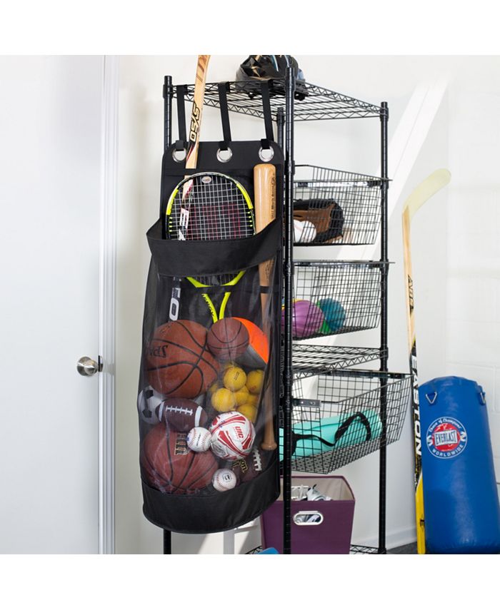 Honey Can Do OverTheDoor Hanging Sports Equipement Organizer