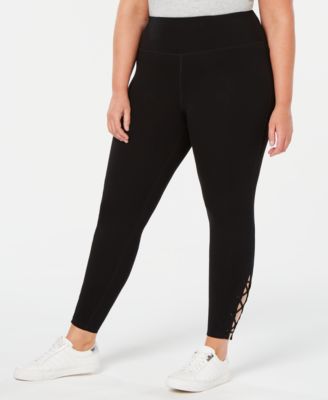 plus lace up leggings