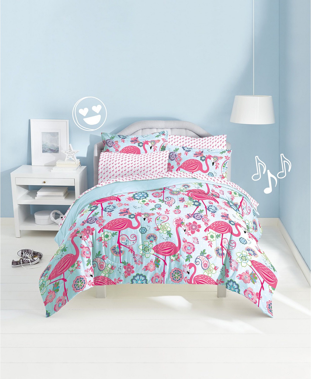 Flamingo Twin Comforter Set