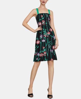 bcbg strappy floral bodycon dress