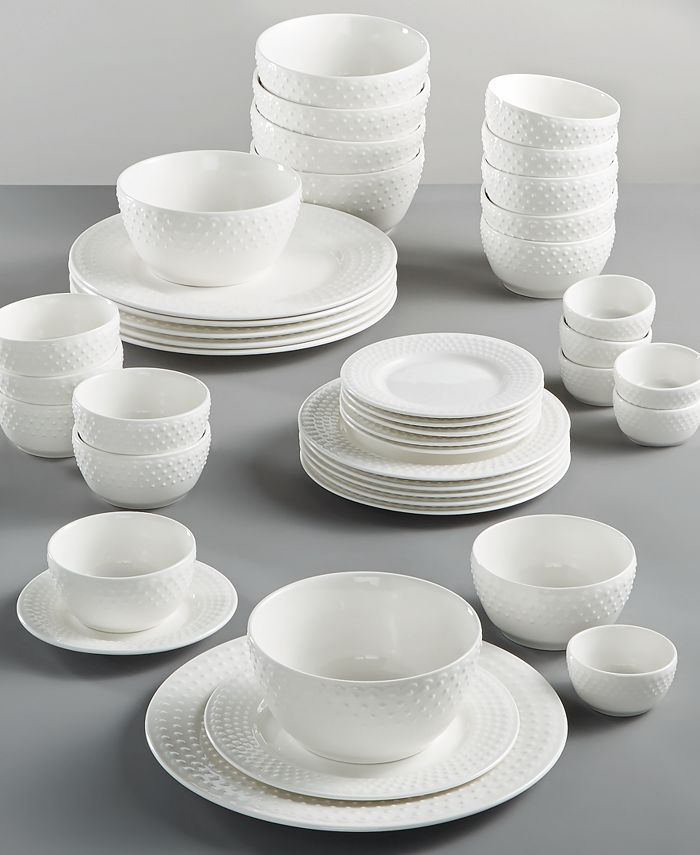 Gibson White Elements Fleetwood 42Pc. Dinnerware Set, Service for 6