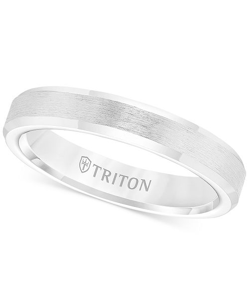 Triton Men S White Tungsten Carbide Ring Wedding Band 3mm Reviews Rings Jewelry Watches Macy S