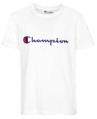 white champion shirt big logo