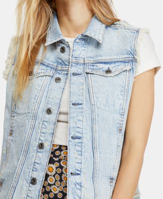 free people denim vest