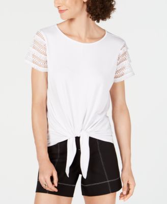 macy's tie front top