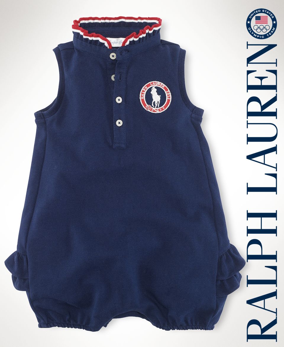 Ralph Lauren Baby Romper, Baby Girls Team USA Olympic Bubble Romper