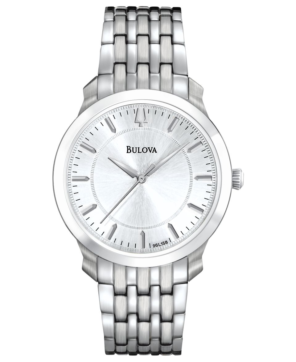 Bulova Watch, Womens Stainless Steel Bracelet 34mm 96L156   All