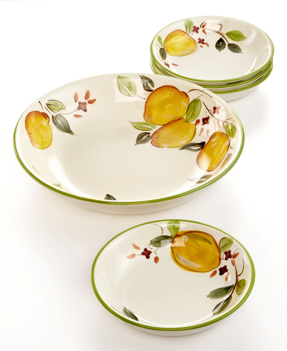 Gibson Serveware, Lemon Garden 5 Piece Pasta Bowl Set