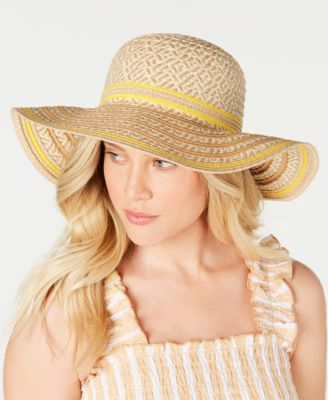 striped floppy hat