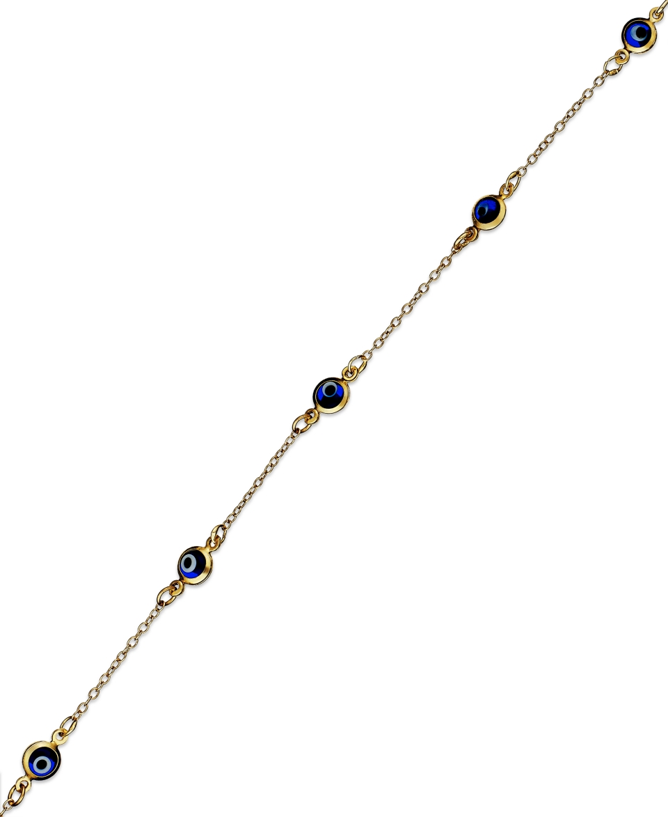 Studio Silver 18k Gold Over Sterling Silver Bracelet, Evil Eye Station