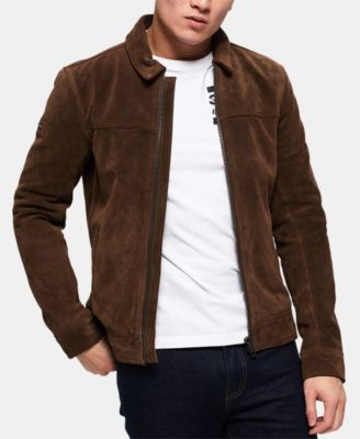 suede zip jacket