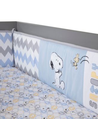 snoopy sports crib bumper