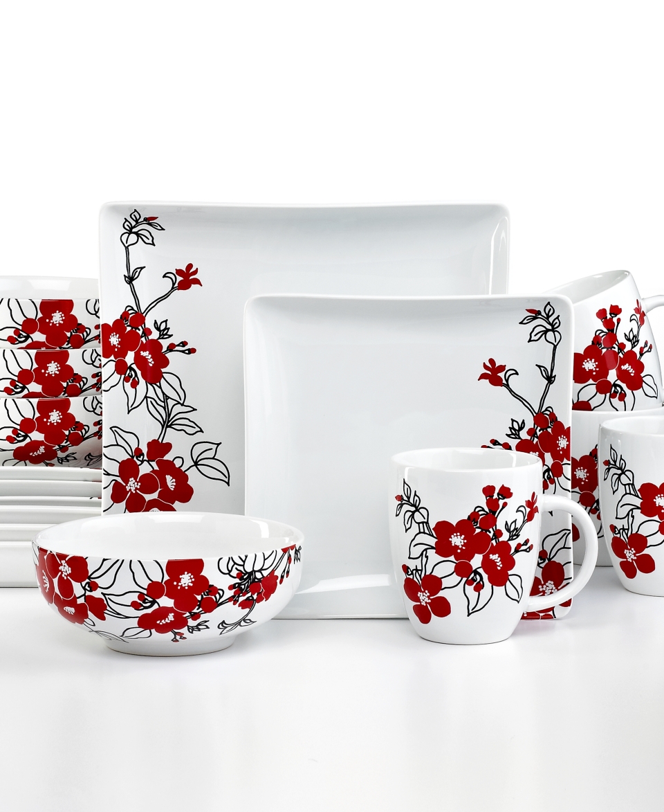 222 Fifth Dinnerware, Bloomaline 16 Piece Set   Casual Dinnerware