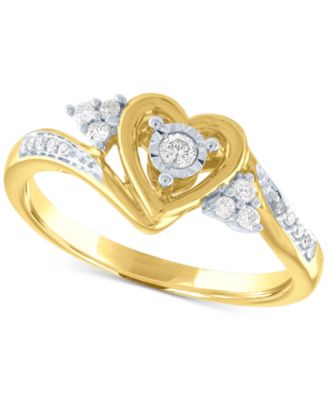 Diamond Heart Promise Ring 