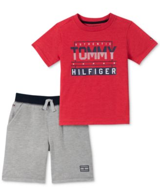 tommy hilfiger t shirt and shorts set