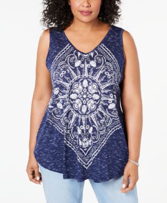 macys plus size tank tops