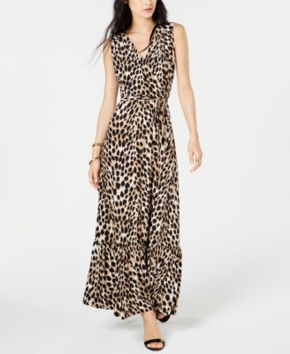 petite leopard print maxi dress