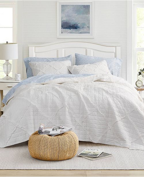 Laura Ashley Maisy White Quilt Set Twin Reviews Bedding Collections Bed Bath Macy S