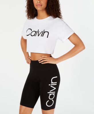 calvin klein cropped tshirt