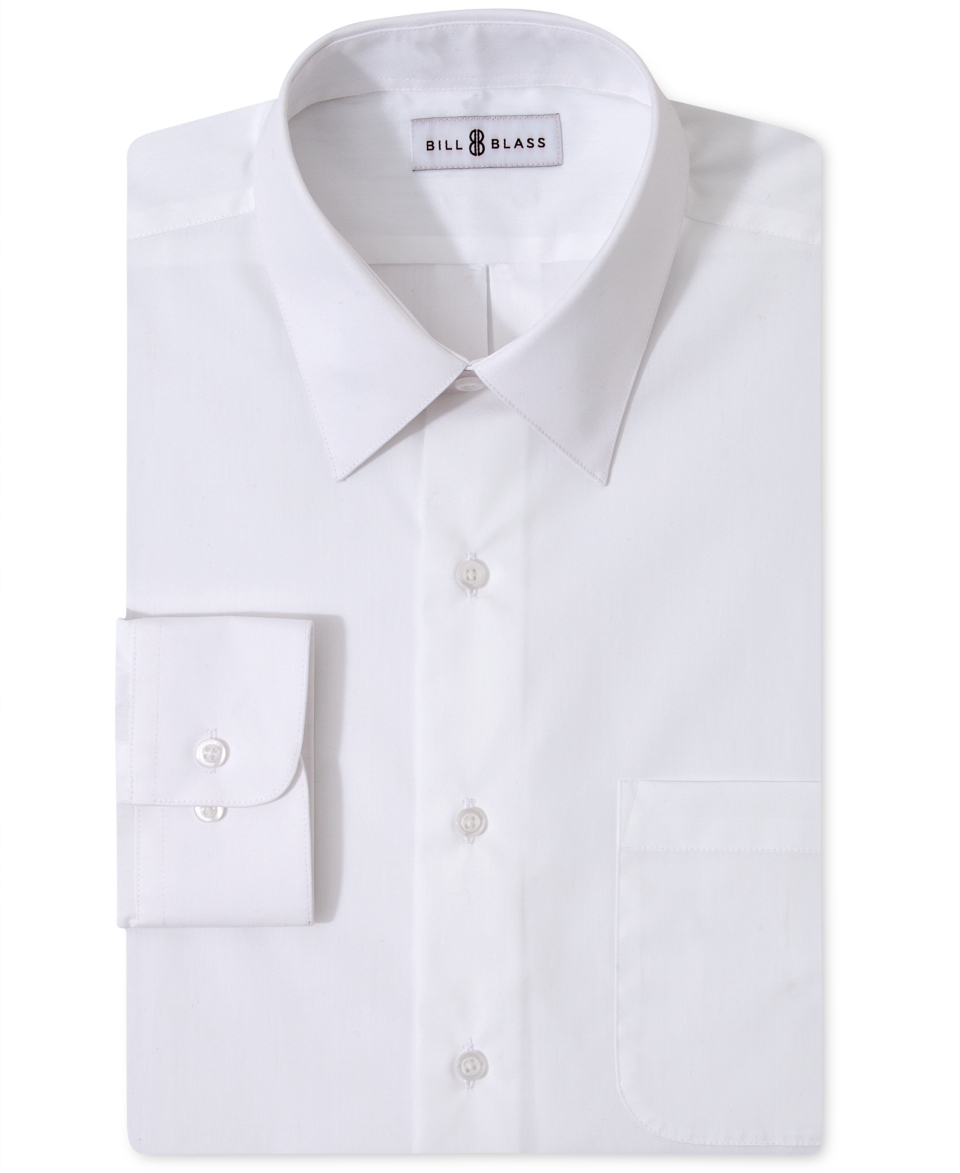 Bill Blass Dress Shirt, Solid Long Sleeve   Mens Dress Shirts