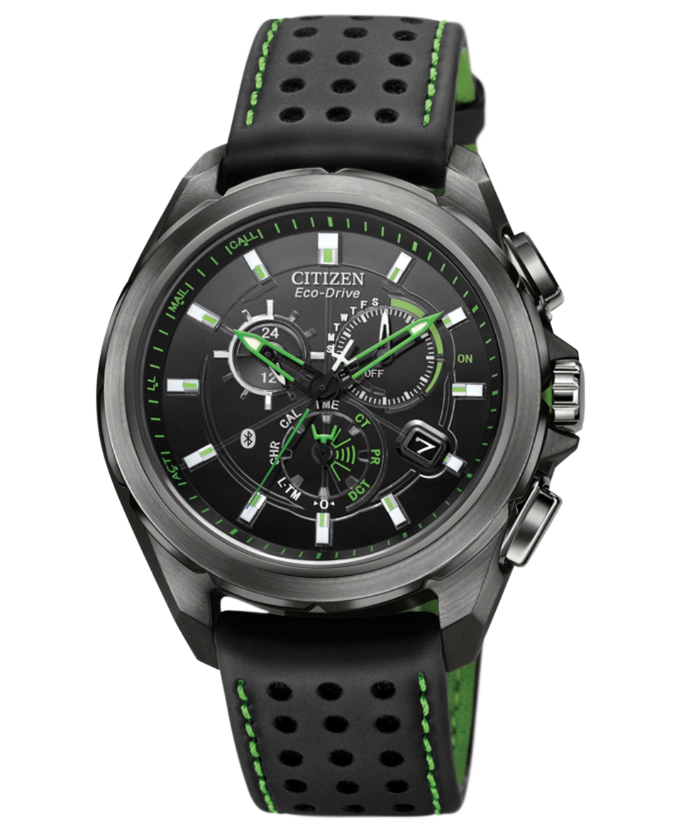 Citizen Watch, Mens Chronograph Eco Drive Proximity Bluetooth Black