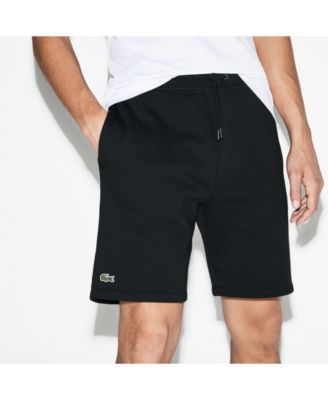 black lacoste fleece shorts