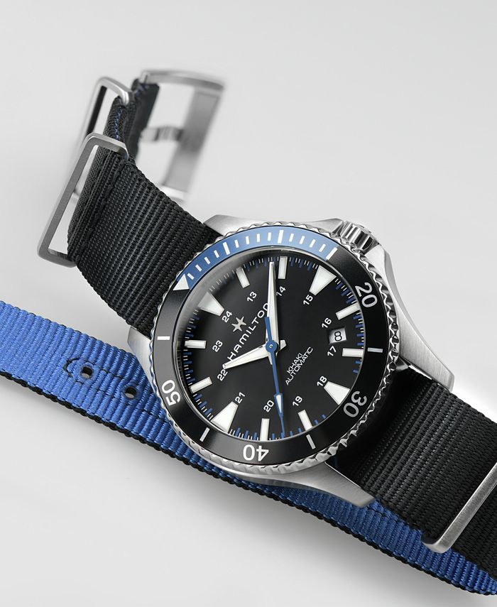 Hamilton Men's Swiss Automatic Khaki Navy Scuba Black ...