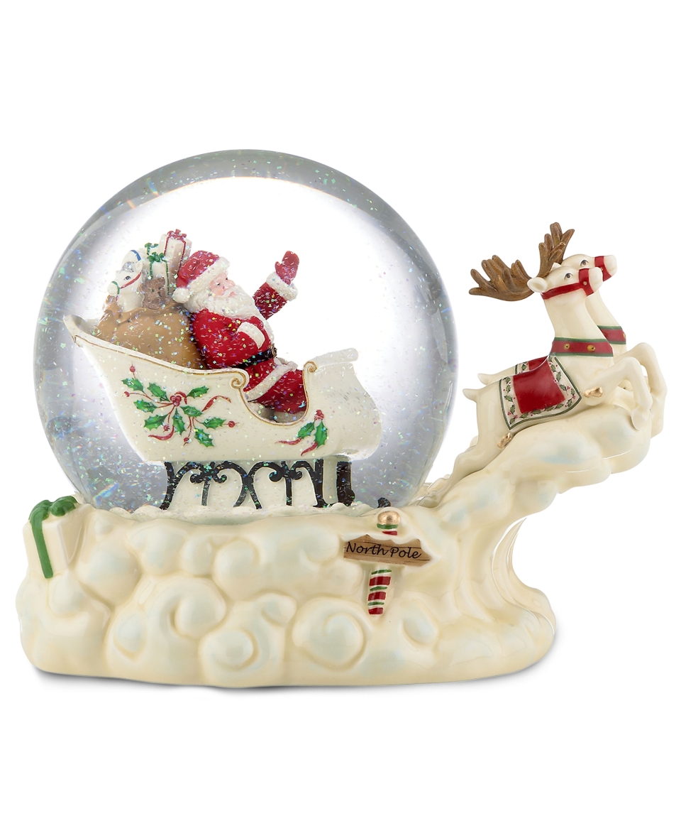 Lenox Snow Globe, Santas Sleigh Musical   Collections   for the home