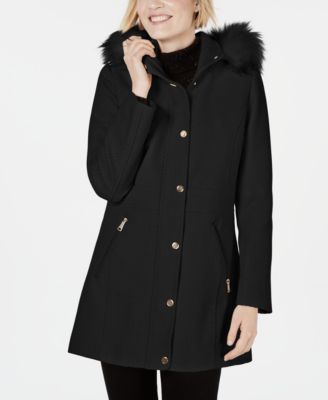 macy's inc faux fur coat