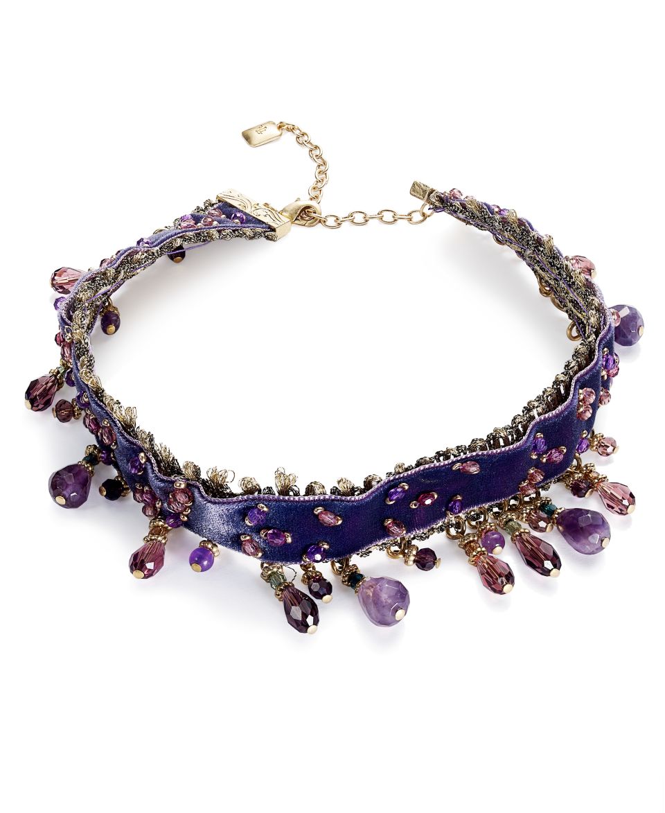 Lauren Ralph Lauren Necklace, Velvet Ribbon Beaded Bedford Weekend