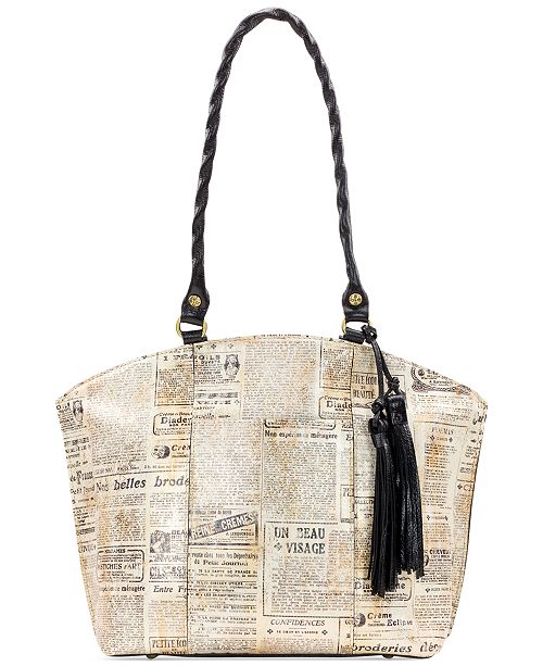 Patricia Nash Michel Newspaper Print Satchel Reviews Handbags Accessories Macy S