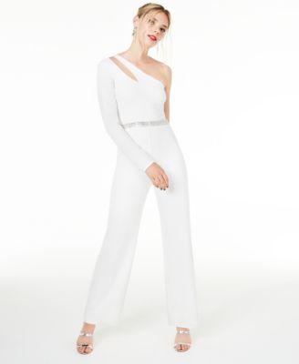 macy's one shoulder jumpsuit