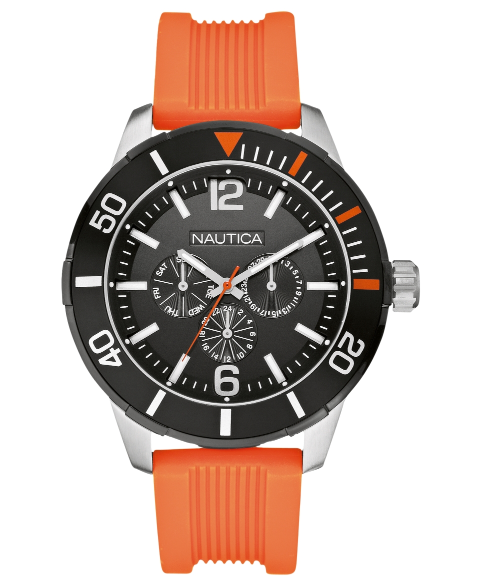 Nautica Watch, Mens Orange Resin Strap 48mm N14627G   All Watches