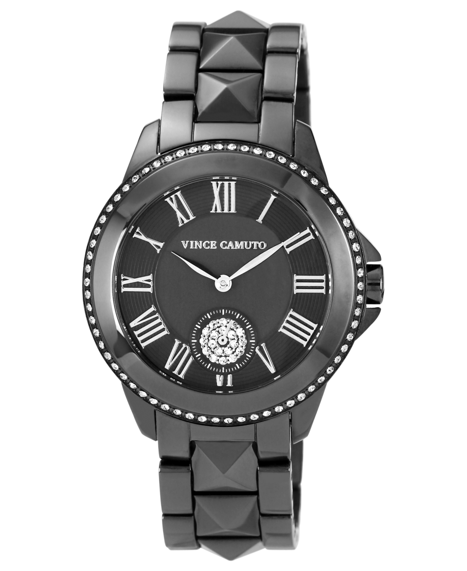 Vince Camuto Watch, Womens Gunmetal Tone Stainless Steel Bracelet 35mm VC 5049GYGY   Watches   Jewelry & Watches