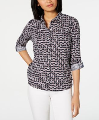 macy's tommy hilfiger blouses