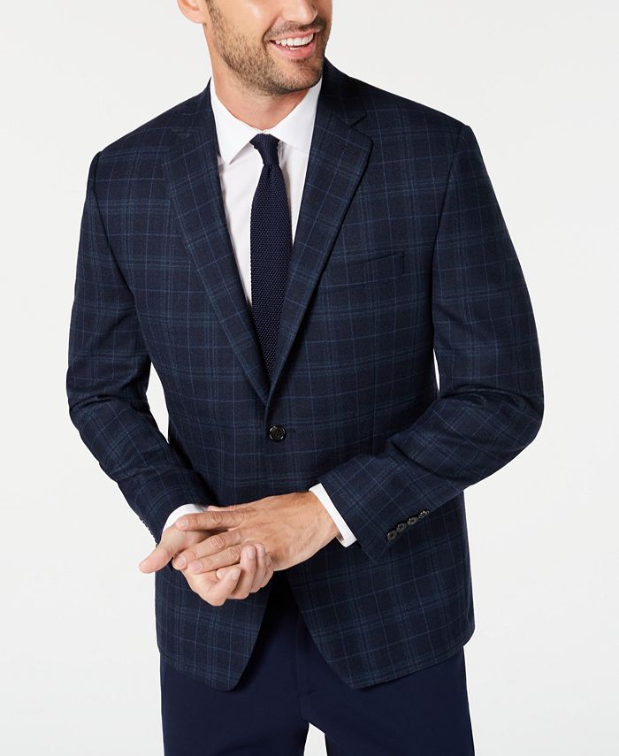 lauren ralph lauren navy plaid ultraflex dress pants
