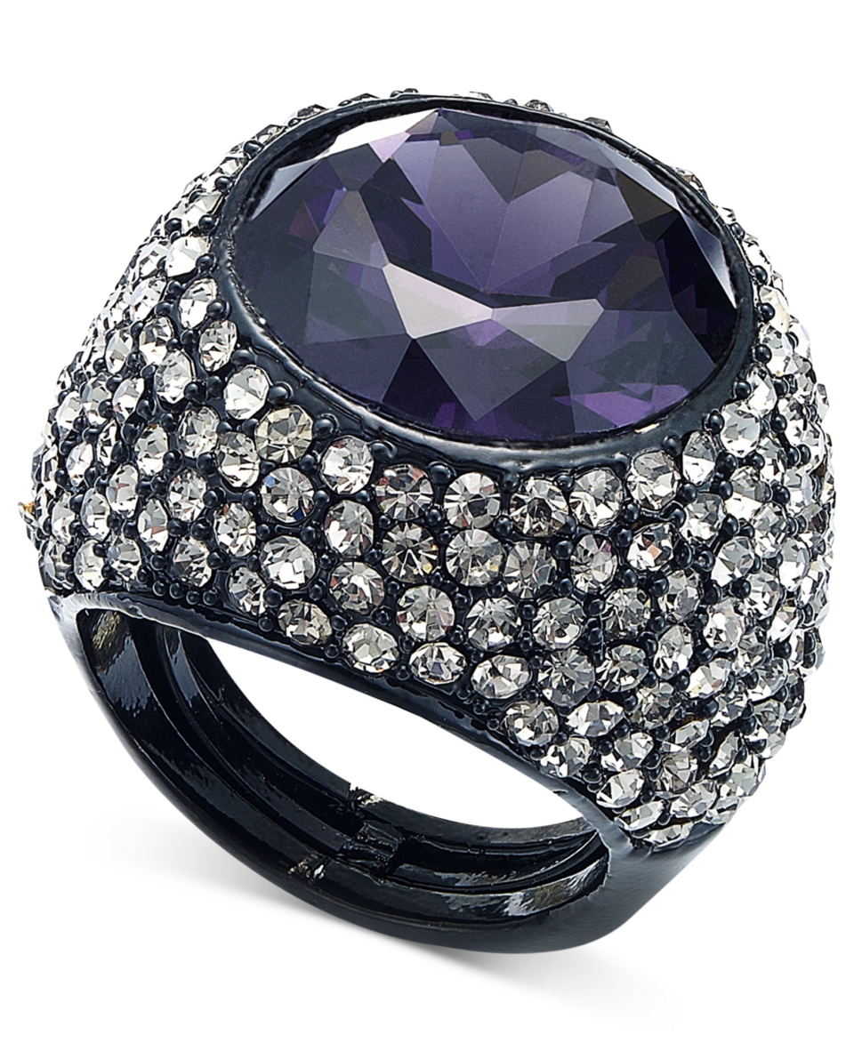 Juicy Couture Ring, Purple Glass Gem Cocktail Ring   Fashion Jewelry