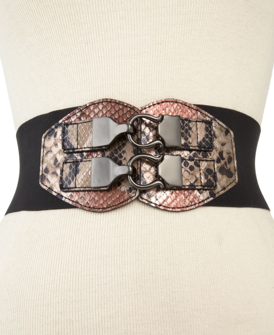 Steve Madden Belt, Leopard Print Stretch   Handbags & Accessories