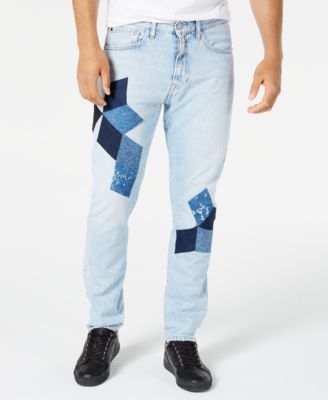 calvin klein patchwork jeans