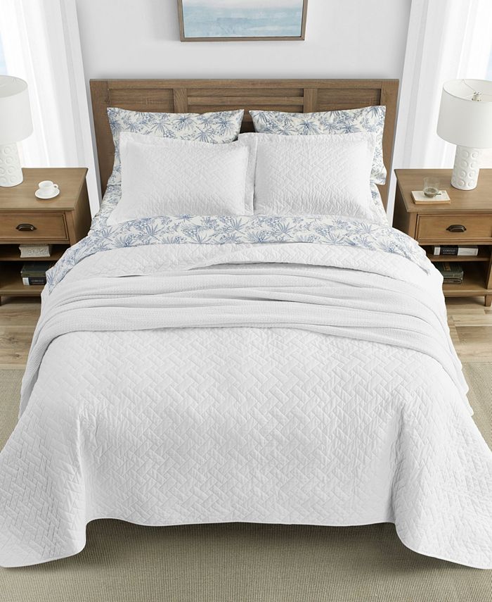 Tommy Bahama Home Tommy Bahama Solid White Quilt Set King Reviews Quilts Bedspreads Bed Bath Macy S