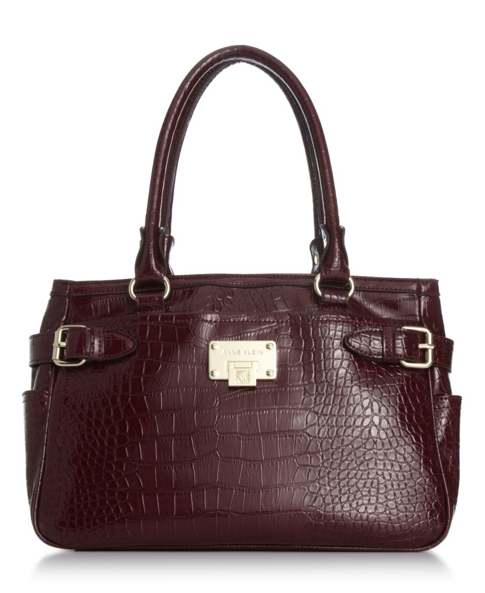 Anne Klein Handbag, Croco Luxe Medium Satchel