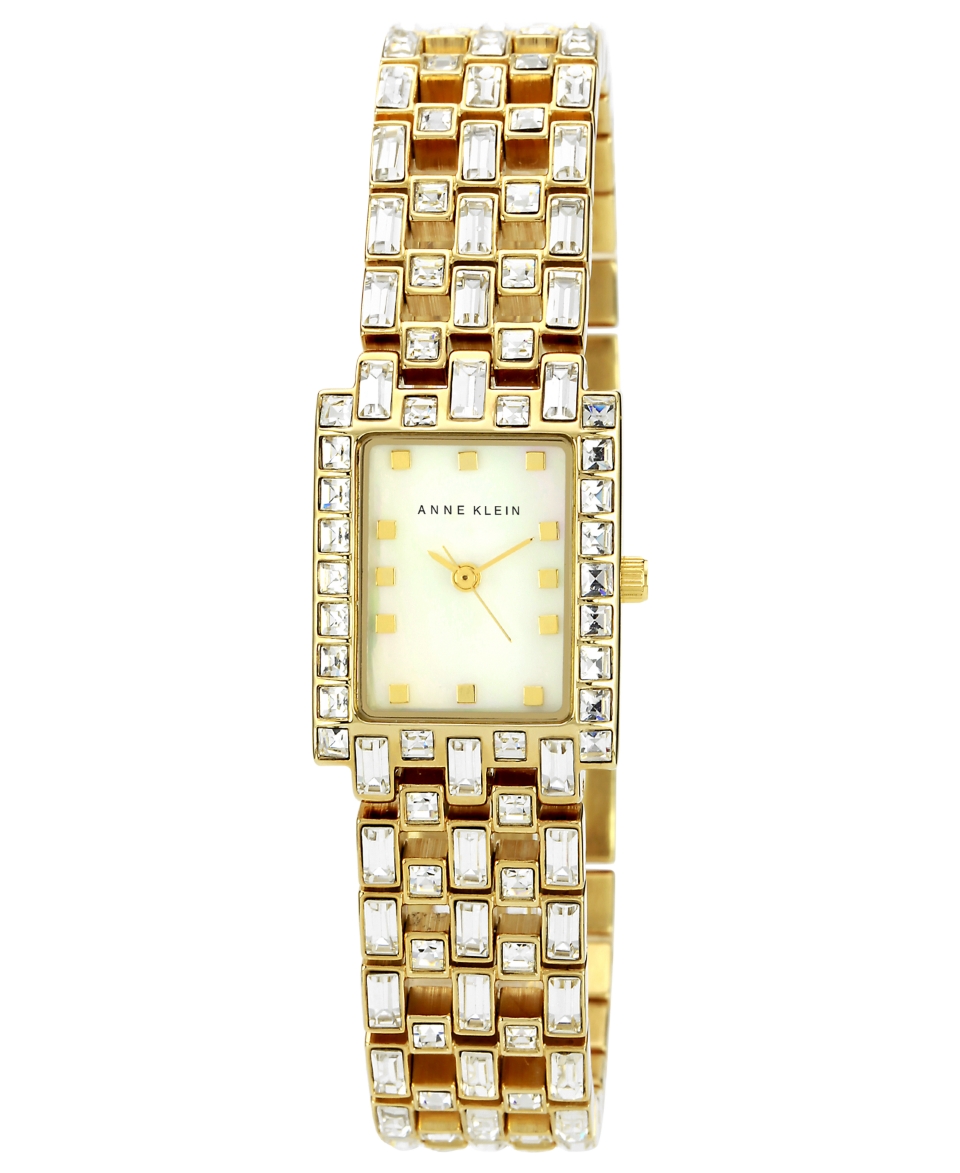 Anne Klein Watch, Womens Gold Tone Adjustable Bracelet 24x21mm AK