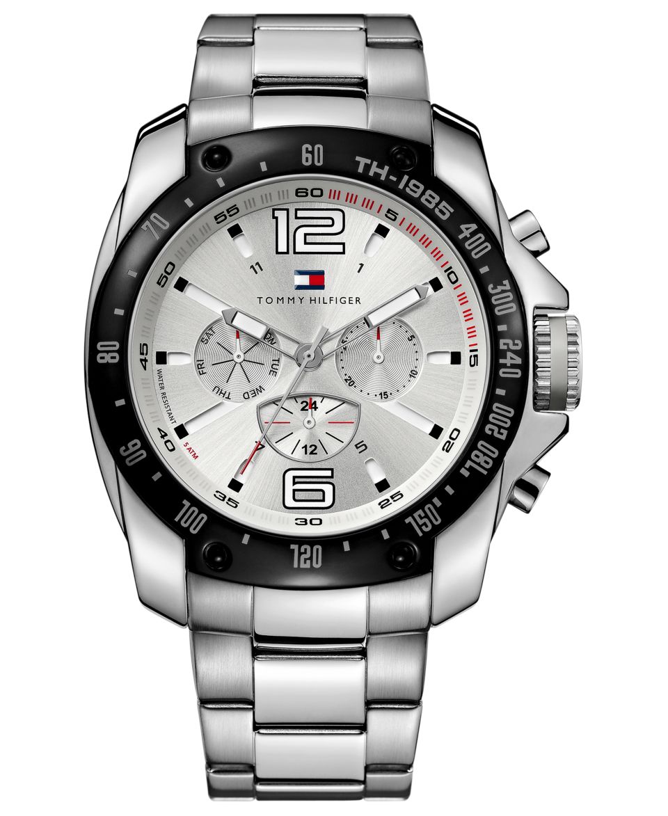 Tommy Hilfiger Watch, Mens Stainless Steel Bracelet 45mm 1790860