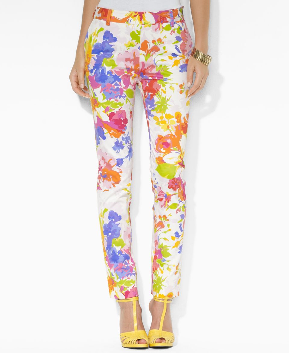 Lauren Ralph Lauren Pants, Floral Print Straight Leg