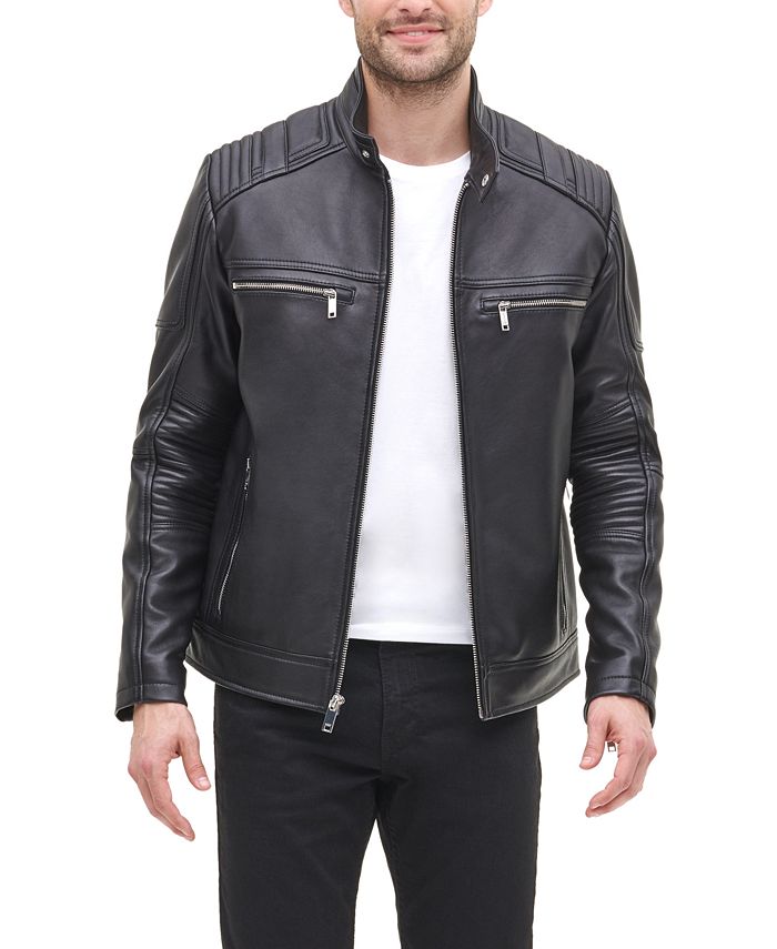 Dkny Men S Leather Racer Jacket Created For Macy S Reviews Coats Jackets Men Macy S Shop over 880 top macys mens coats and earn cash back all in one place. dkny men s leather racer jacket