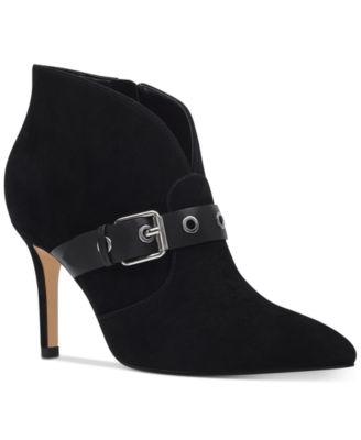 macy's black suede ankle boots