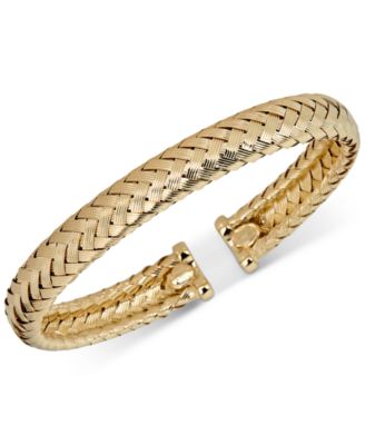 mens gold braided bracelet