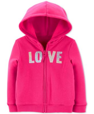 toddler girls zip up hoodie