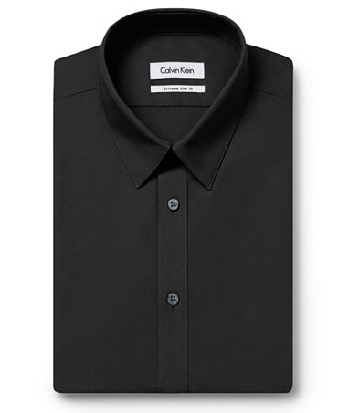 Calvin Klein X Extra Slim Solid Dress Shirt - Dress Shirts - Men - Macy's