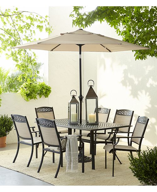 Furniture Outdoor Cast Aluminum Dining Collection Created For Macy S Reviews Furniture Macy S